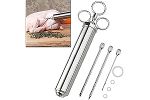 4oz Stainless Steel Commercial Grade Meat Marinade Flavor Injector Kit