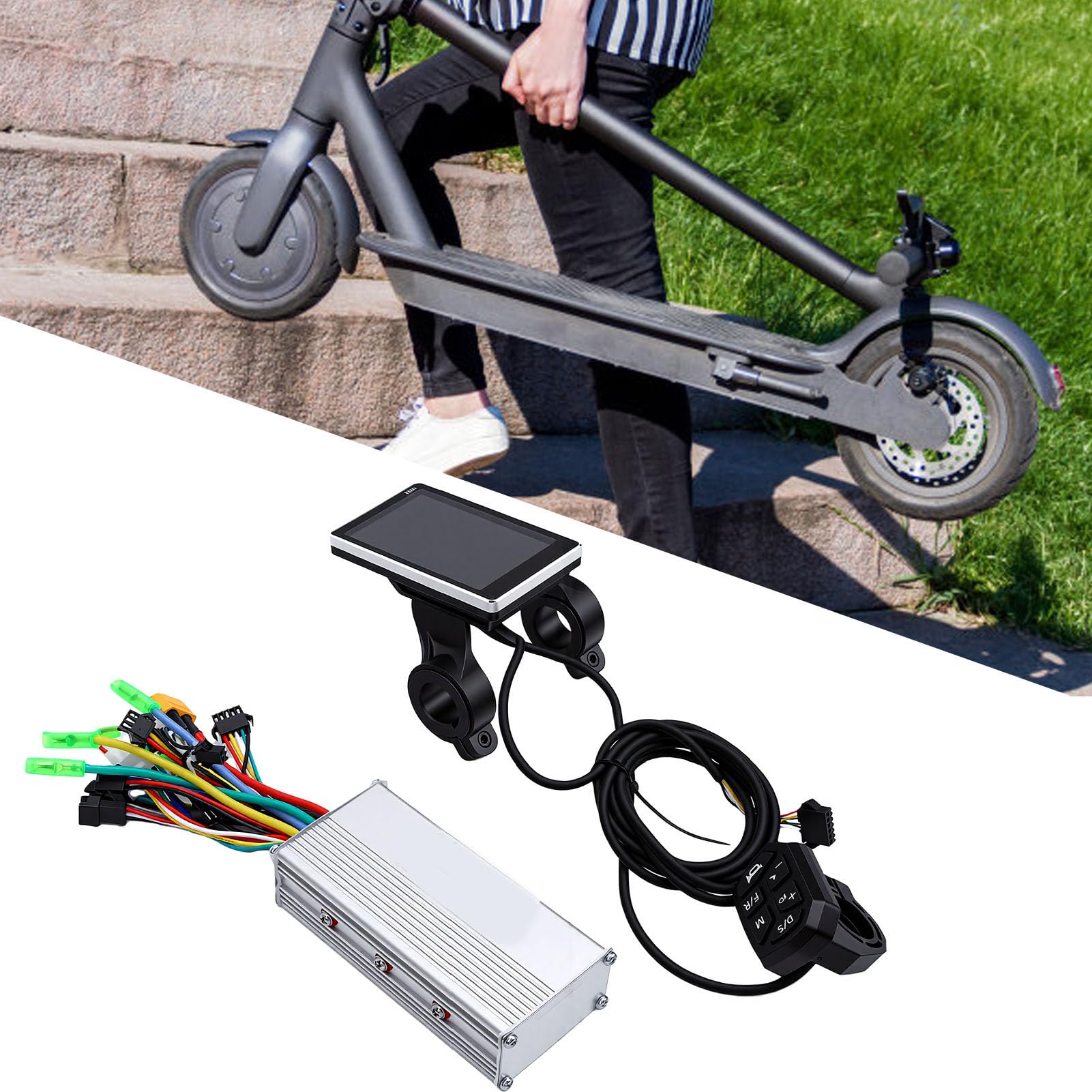 Generic Controller per Bici Elettrica Brushless da 500 W con Display LCD, funzionalità Avanzate e Protezione Intelligente Guida, Perfetto per Pendolari e Appassionati, Design Impermeabile