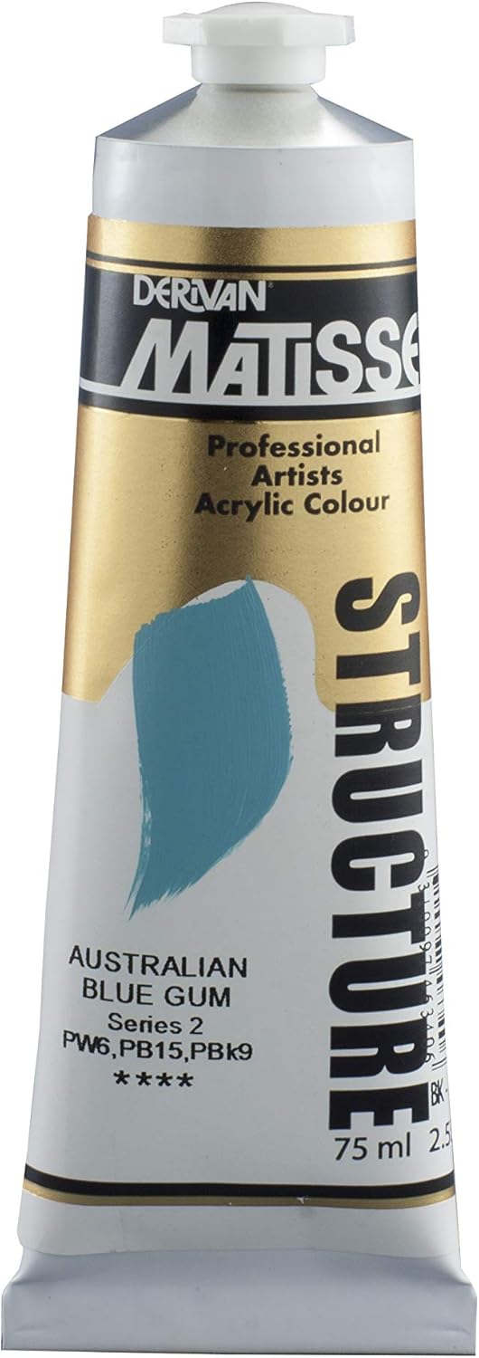 Matisse Structure Heavy Body Acrylic Paint High Viscosity Acrylics - 75 ml Tube - Australian Blue Gum