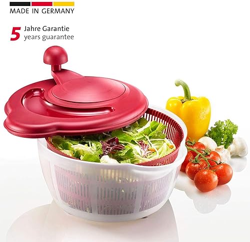 Miniatura 9 de Westmark Germany Centrifugador de ensaladas fácil de usar para secar las verduras y mejorar el sabor de los condimentos de 10 pulgadas