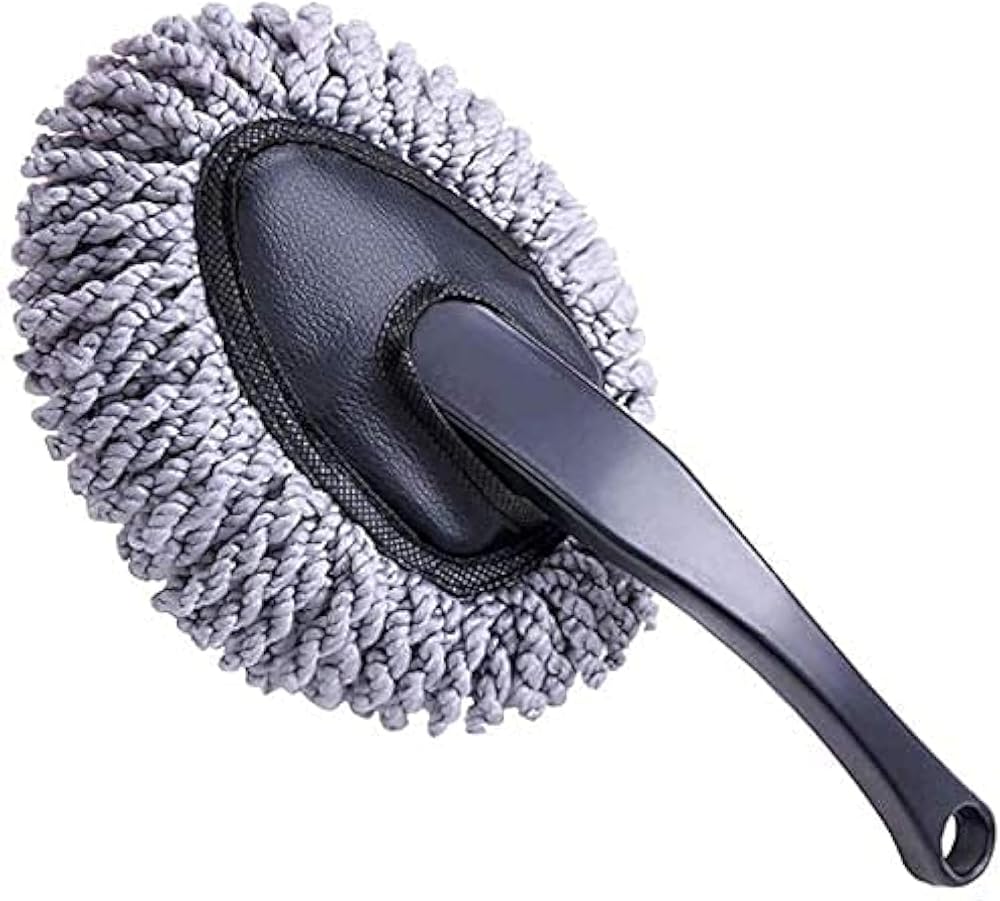Plumero multifuncional para coche, cepillo para limpiar suciedad y polvo, herramienta para quitar el polvo, fregona, productos de limpieza de coche grises