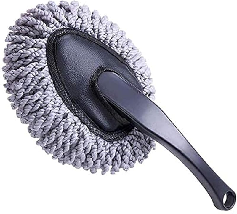 Plumero multifuncional para auto, cepillo para limpiar suciedad y polvo, herramienta para quitar el polvo, fregona, productos de limpieza de auto grises