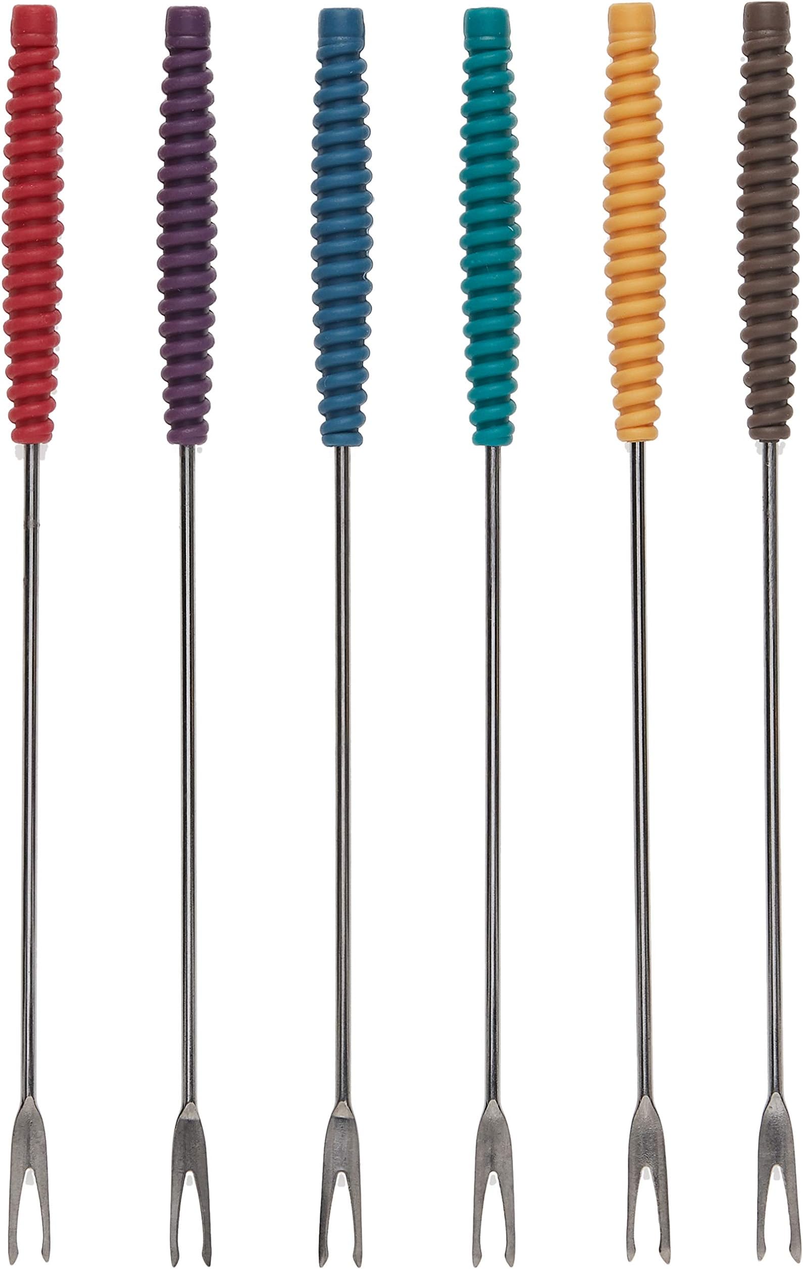Trudeau Home Presence 6 Stainless steel fondue Forks and a storage Tube