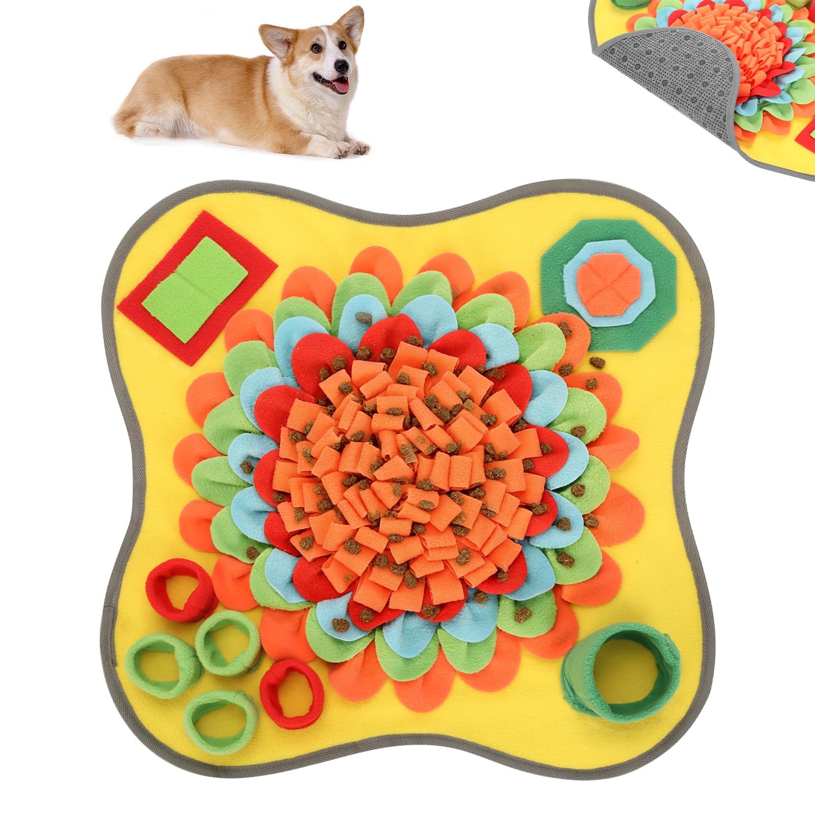 Cozary Tappeto Olfattivo Cane 50x50 cm – Tappetino Olfattivo, Gioco Interattivo Cane, Giochi Olfattivi, Antiscivolo, Lavabile, per Taglie Piccole e Medie