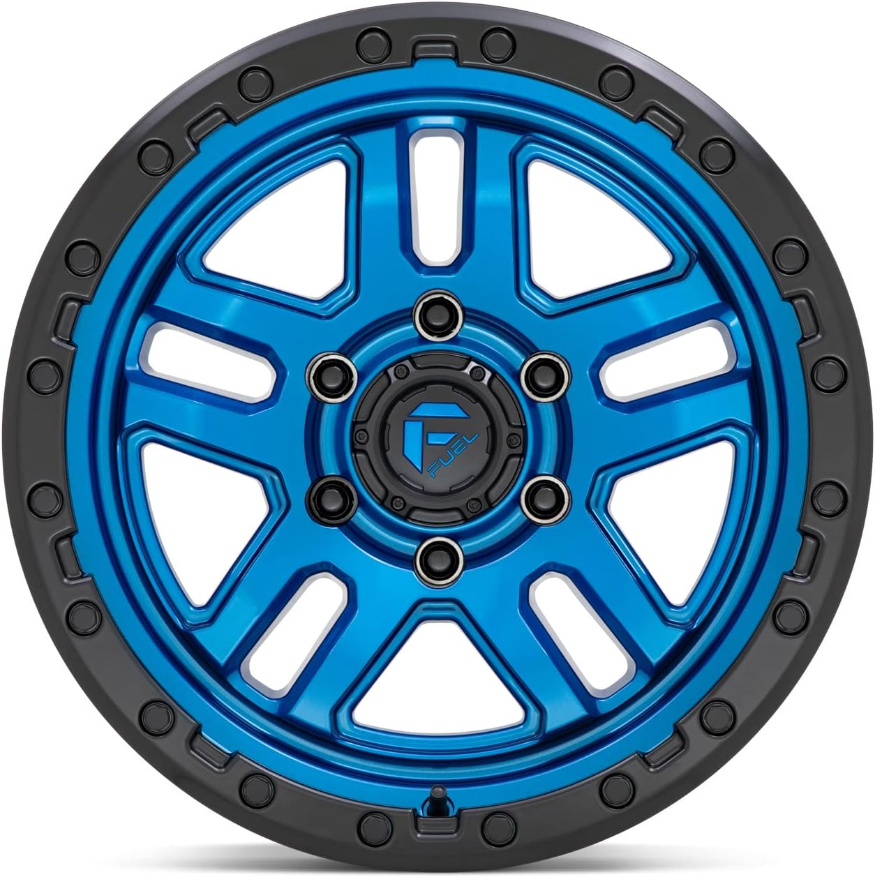FUEL OFF-ROAD D790 AMMO 17X9, 6X5.5, 4.53, -12mm BLUE WITH BLACK LIP - D79017908445
