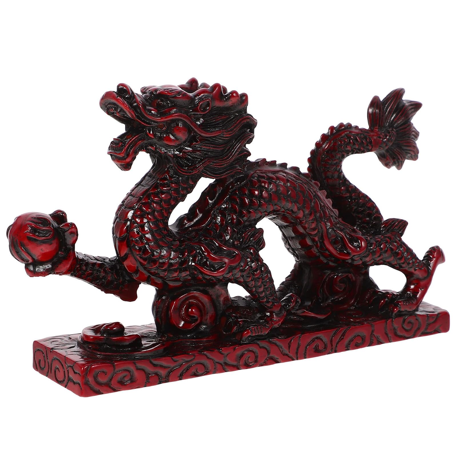 Statue dragon chinois en résine de 15 cm à offrir pour une décoration de bureau originale
