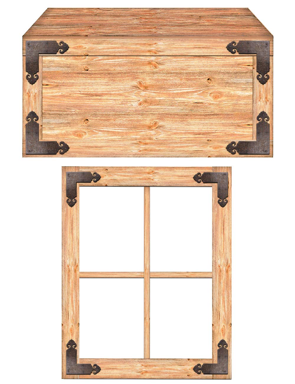FUXXER Juego de 4 conectores angulares decorativos, en latón envejecido, 90 x 90 mm