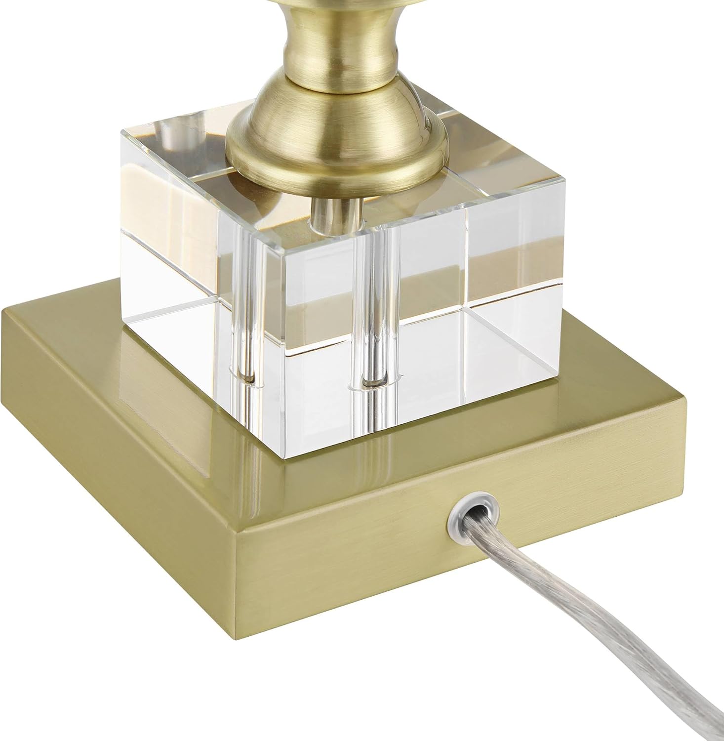 Vienna Full Spectrum Moritz 21 1/2" High Branch Small Traditional Glam Luxe Accent Table Lamp Clear Gold Finish Metal Crystal Single White Shade Cottage Core Living Room Bedroom Bedside Nightstand