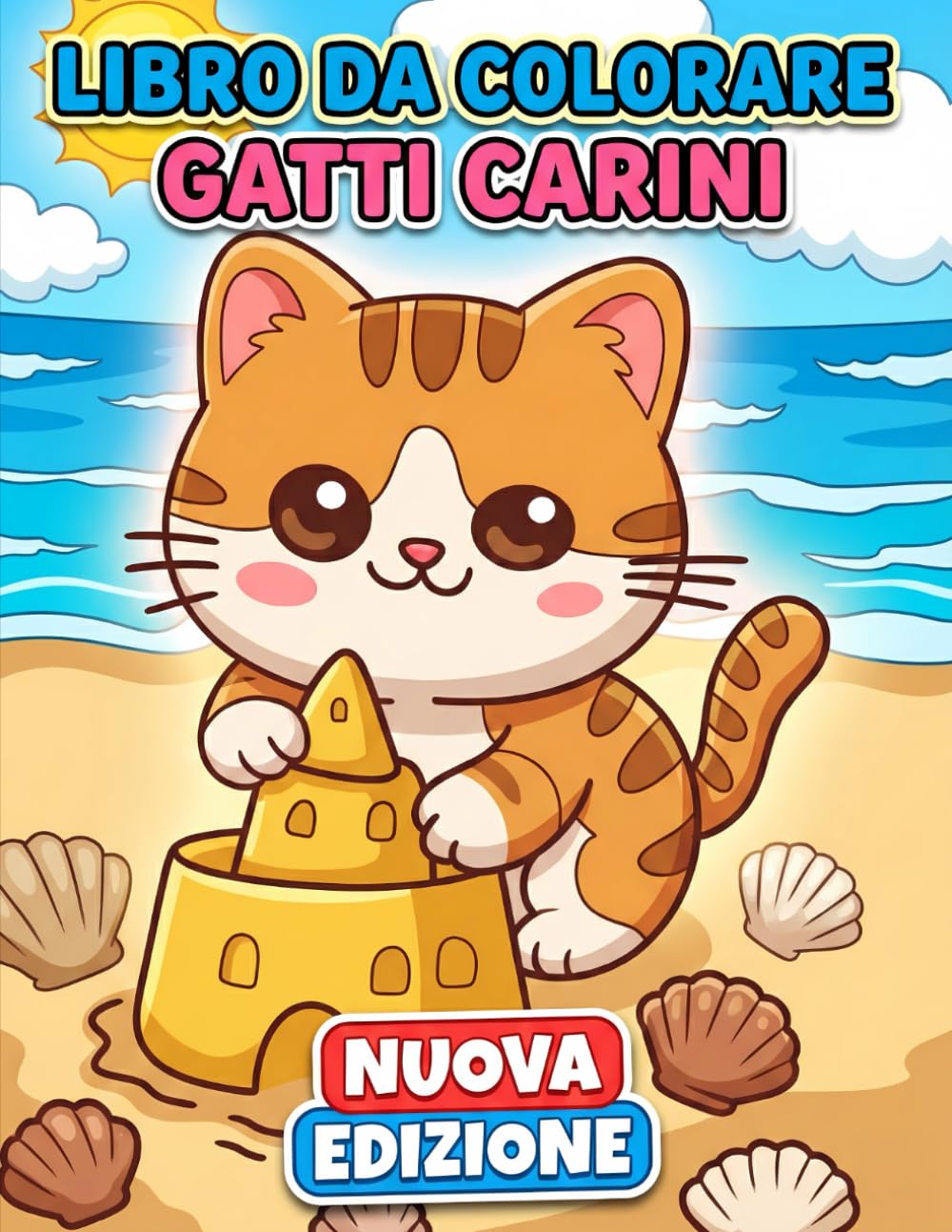 Libro da Colorare - Gatti Carini: Oltre 50 Illustrazioni Allegre E Dolci Per Bambini, Ragazzi E Momenti Di Relax