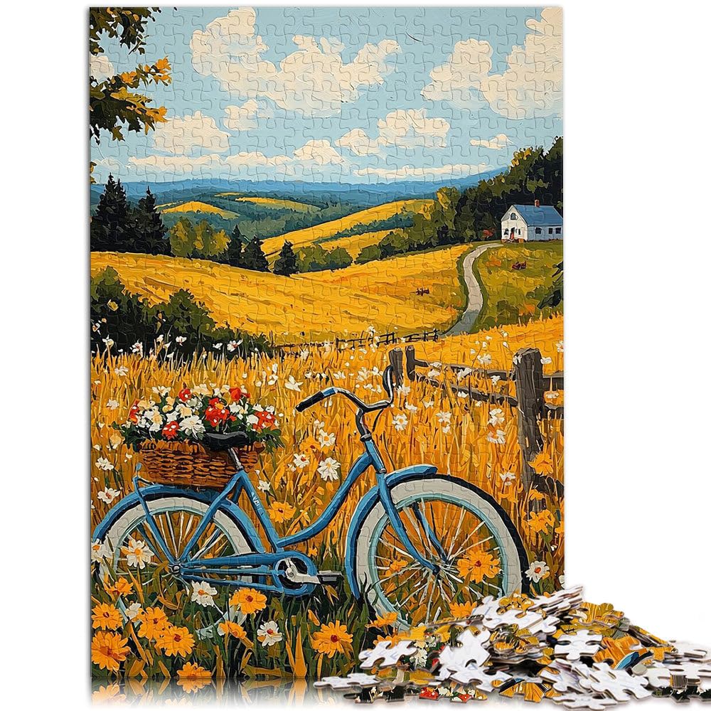 Puzzle da 2000 pezzi per adulti e adolescenti Fuga nella campagna dorata Fatto di carta，da 14 anni in su Difficile da completare ma divertente e umoristico Regalo di compleanno di Natale。