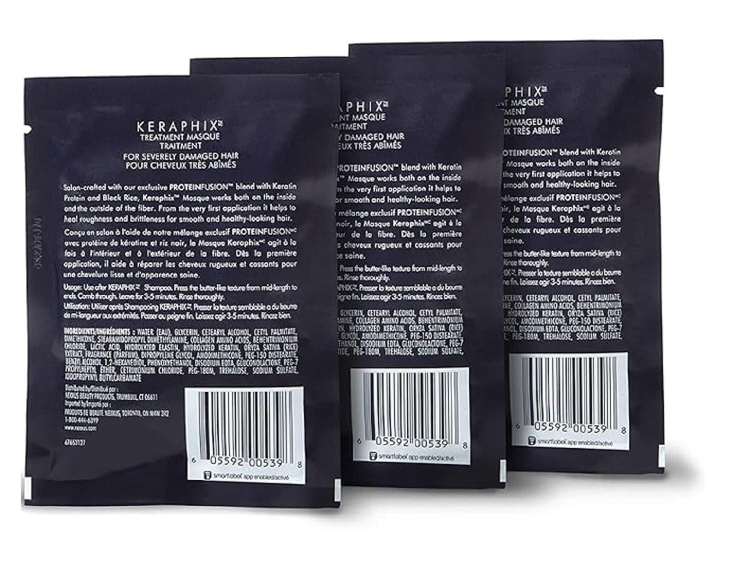 Nexxus Keraphix Second Step Severe Damage Hair Masque, 1.5 oz, Pack of 3