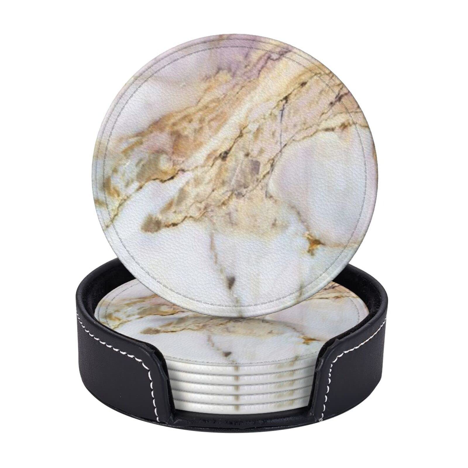 Sottobicchieri in Sughero per Bevande, Rotondi Sottobicchieri Antiscivolo Resistenti al Calore Lavabili, Adatti per Casa, Bar, Caffetteria, Azienda, 9 cm(100pcs