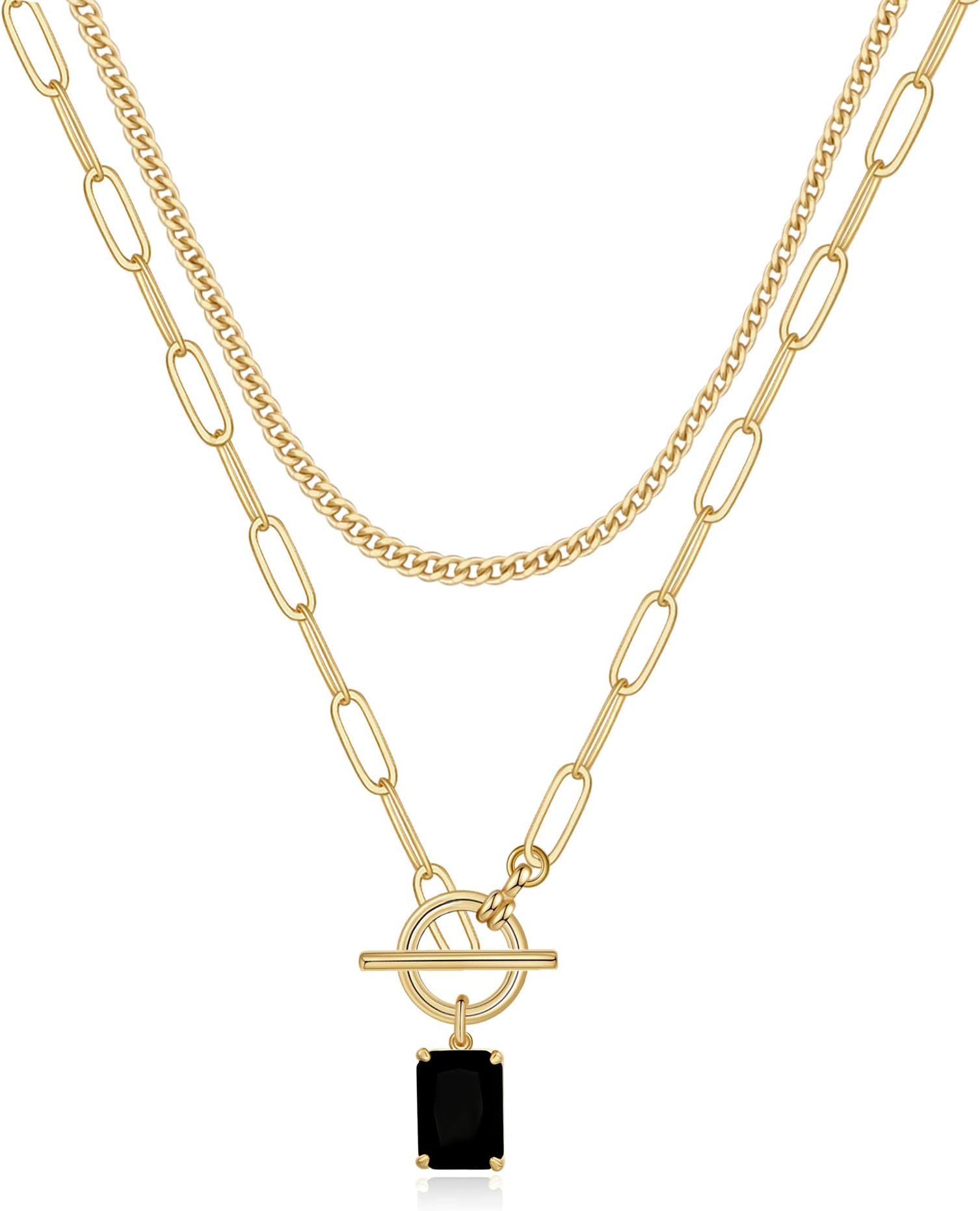 Gold Layered Necklaces for Women, 14K Gold Plated Vintage Evil Eye Queen Elizabeth Bee Sun and Moon Medallion Necklace Retro Choker Chain Link Necklace Gold Layered Necklaces for Women Jewelry