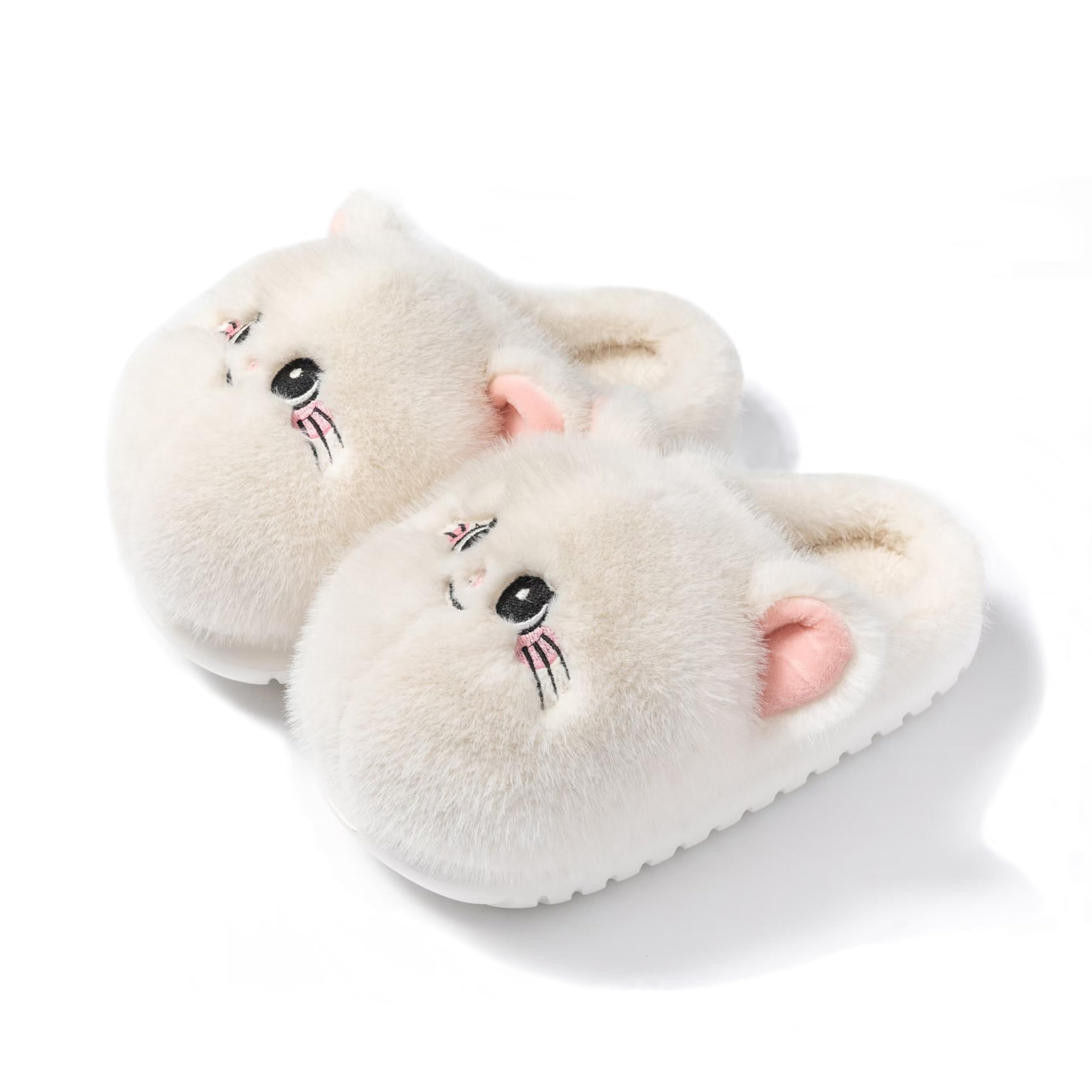 NiClothes Cute Cat Slippers for Women - Fuzzy House Animal Slippers with Non-Slip Thick Sole | Winter Warm Cozy Indoor Slippers