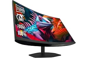 Curved 27-inch Gaming Monitor 1500R 100Hz HDMI X2 DisplayPort 1ms 100% sRGB,...