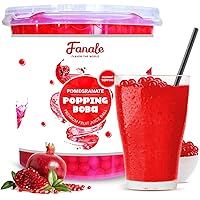 Vista 34 de Fanale Lychee Popping Boba Pearls, veganas, sin OGM, sin gluten, sin grasa, perfectas para té de burbujas, batidos, helados, postres y bebidas, 1