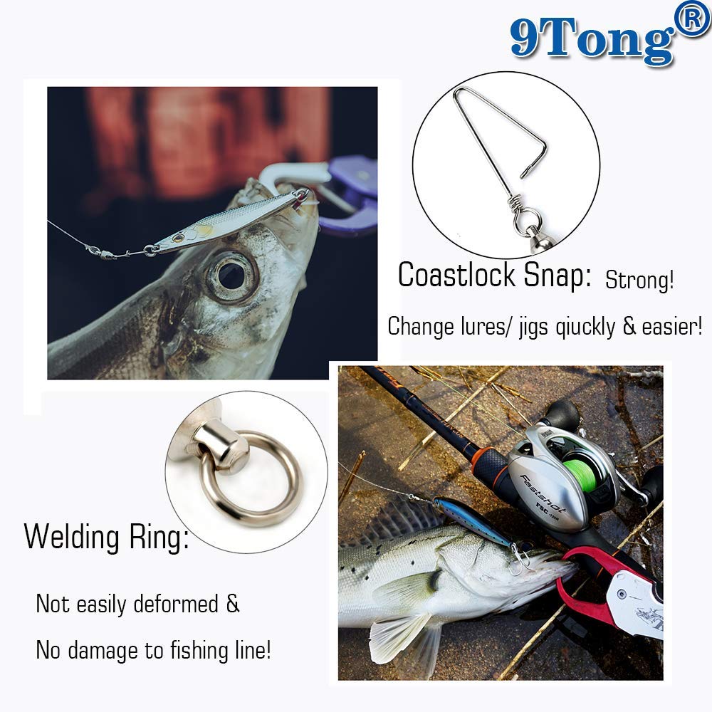 9Tong 25pcs 48lbs High Strength Stainless Steel Fishing Swivels with Barrel Swivel for Freshwater and Saltwater Fishing - Image 4