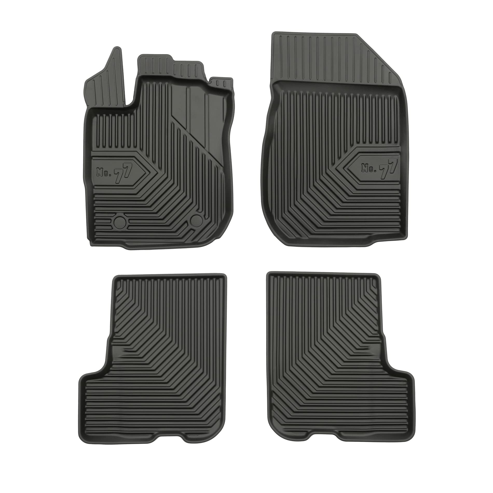 FROGUM No.77 Alfombrillas para Coche Alfombras para Dacia Sandero II 2012-2020 | Borde Alto | para Todo el año | Tamaño