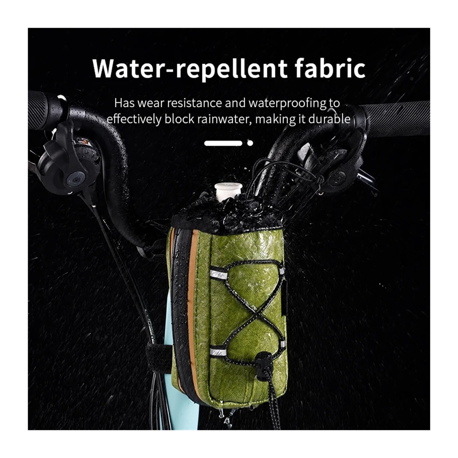 Borsa da bicicletta impermeabile 1 pezzo con tracolla regolabile | Contiene attrezzi e borraccia for le uscite in mountain bike all'aperto.
