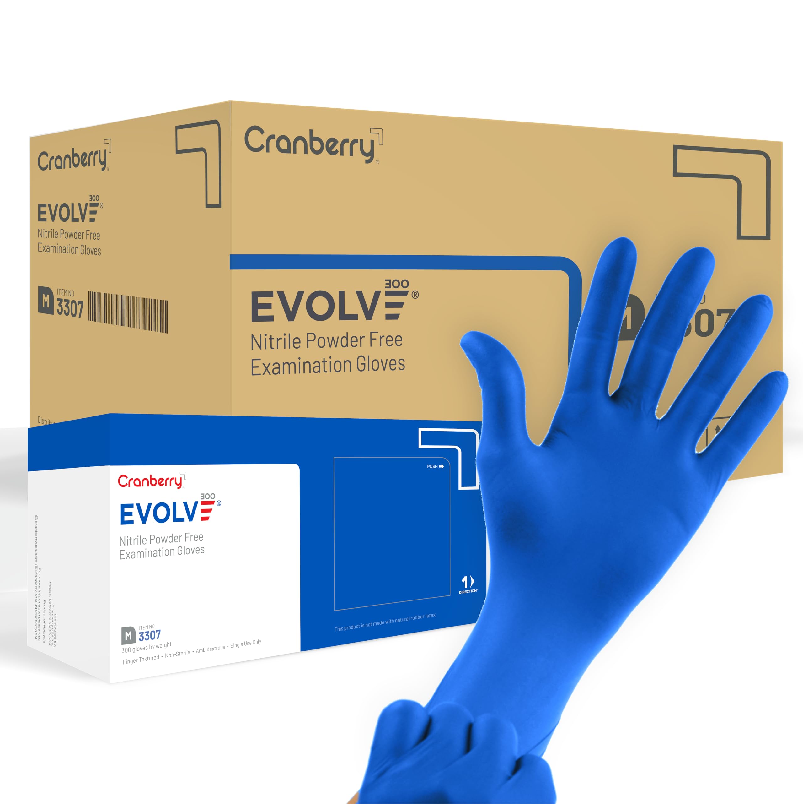 Cranberry Evolve Nitrile Powder Free Exam Gloves