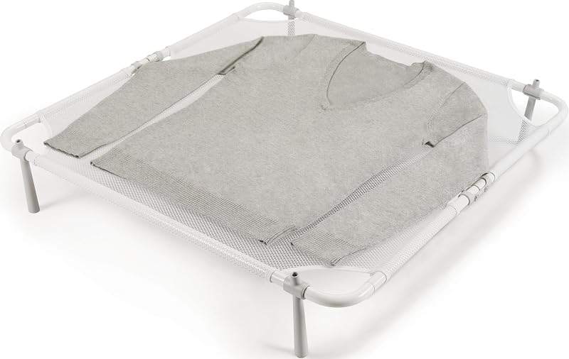Good Grips Mesh Sweater Dryer Rack, Flat Drying Rack for Sweaters | Foldable Flat Rack For Sweaters, Delicates, And Knits, Mesh Surface Promotes Airflow, Space-Saving Storage, Hand-Wash Care