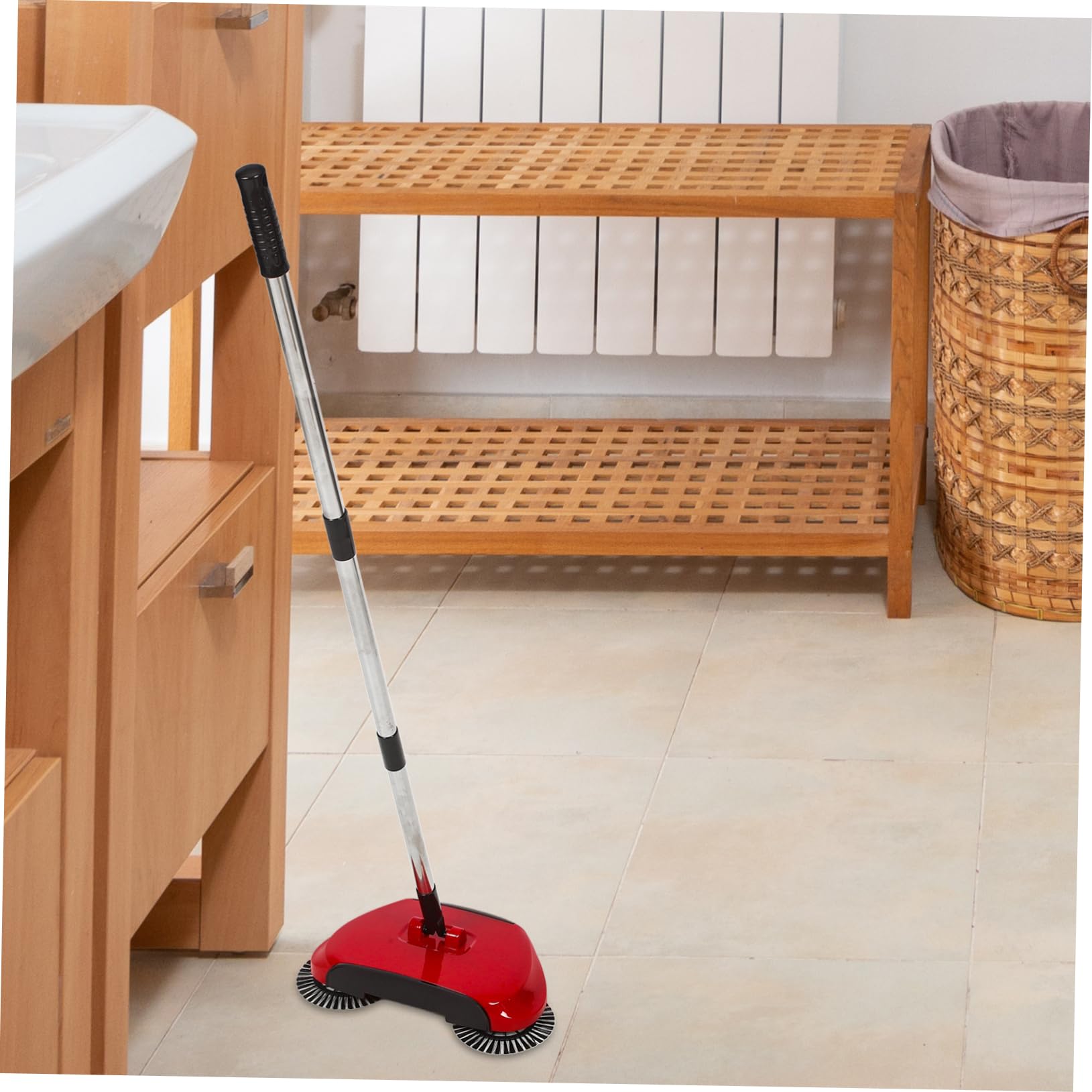 3-in-1 Bodenkehrmaschine mit Handfeger Kehrschaufel und Mülleimer