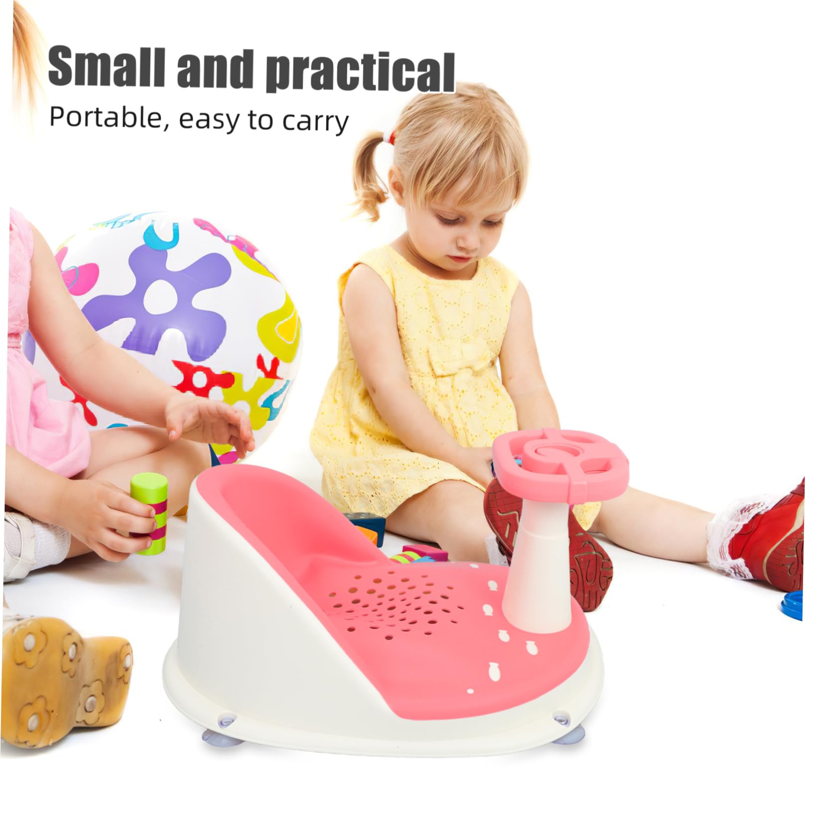 BESTonZON Sitz für Babybadewanne Rutschfest mit Höhenverstellbarkeit und Schnellem Ablaufsystem Komfortabler Sitzwinkel für Babysicherheit und Hygiene