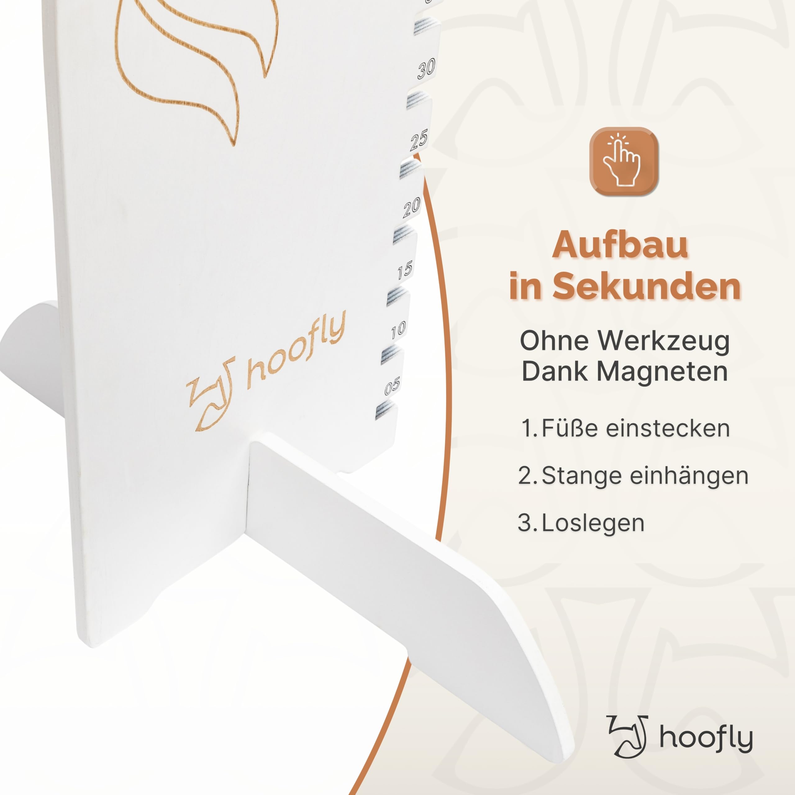 Hobby Horse Hindernis Set Höhenverstellbar bis 100 cm – 2X Turnier Hürde für Kinder & Jugendliche, Profi Hobby Horse Zubehör, Steckenpferd Parcours & Geschenk Kinder
