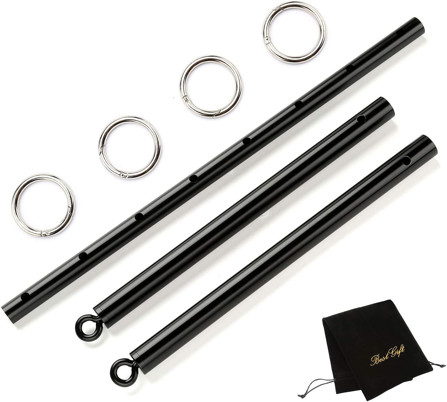 Bar Black Portable Exercise, Restore Pilates Sports Aid Training Fitness Gear Pilates Aid Kit, Home Yoga Gym Kit