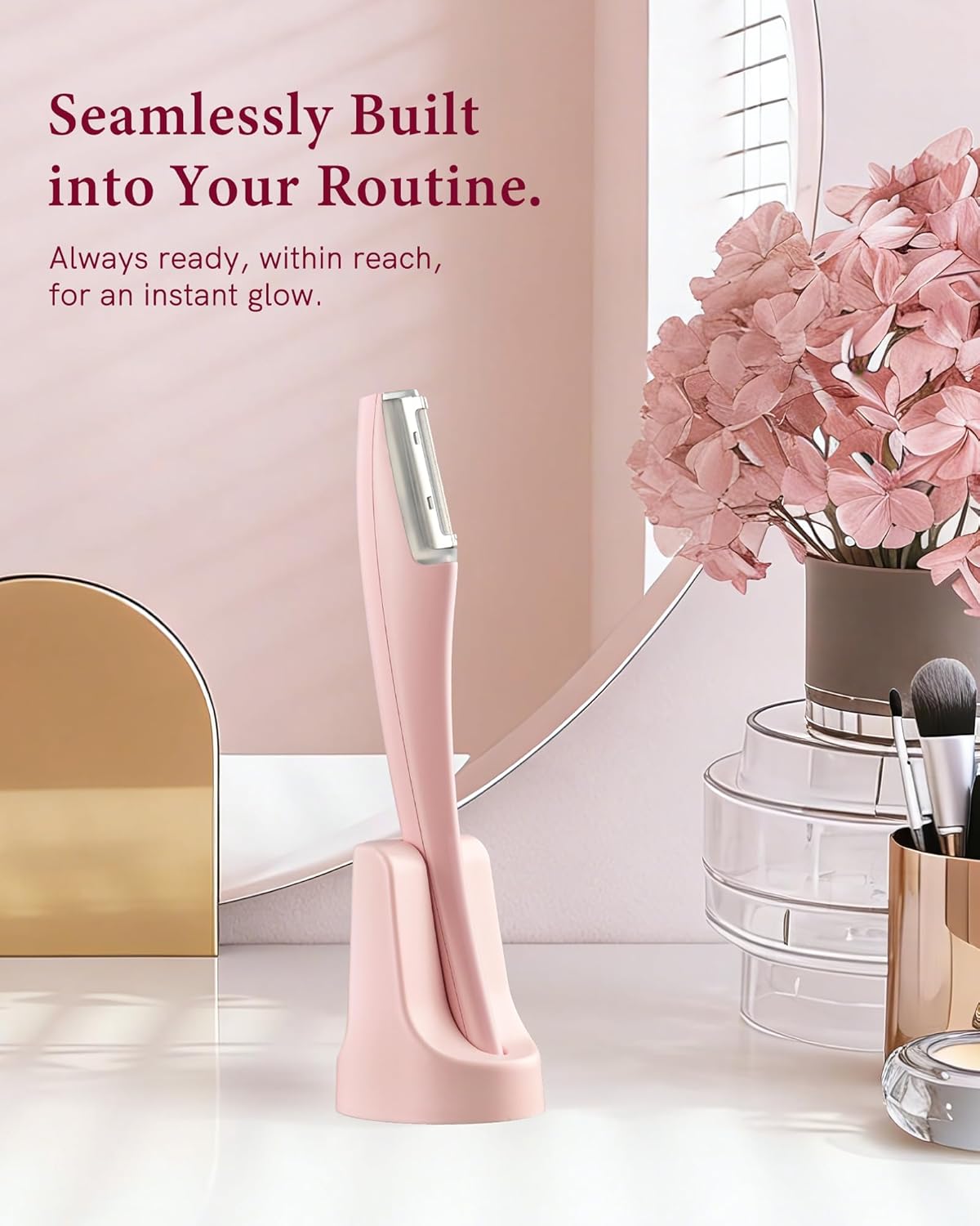 Sonic Dermaplaning Tool for Women Face, Professional Electric Facial Razor & Peach Fuzz Remover, 3-Speed Exfoliating Tool with LED Light, 10-Min Auto-Shutoff & 4 Replaceable Blades for Radiant Skin