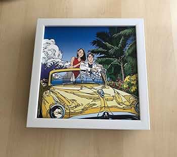 南国リゾートホテル 油絵 Amazon.co.jp: kj 額装品 わたせせいぞう リゾート 南国 貴重