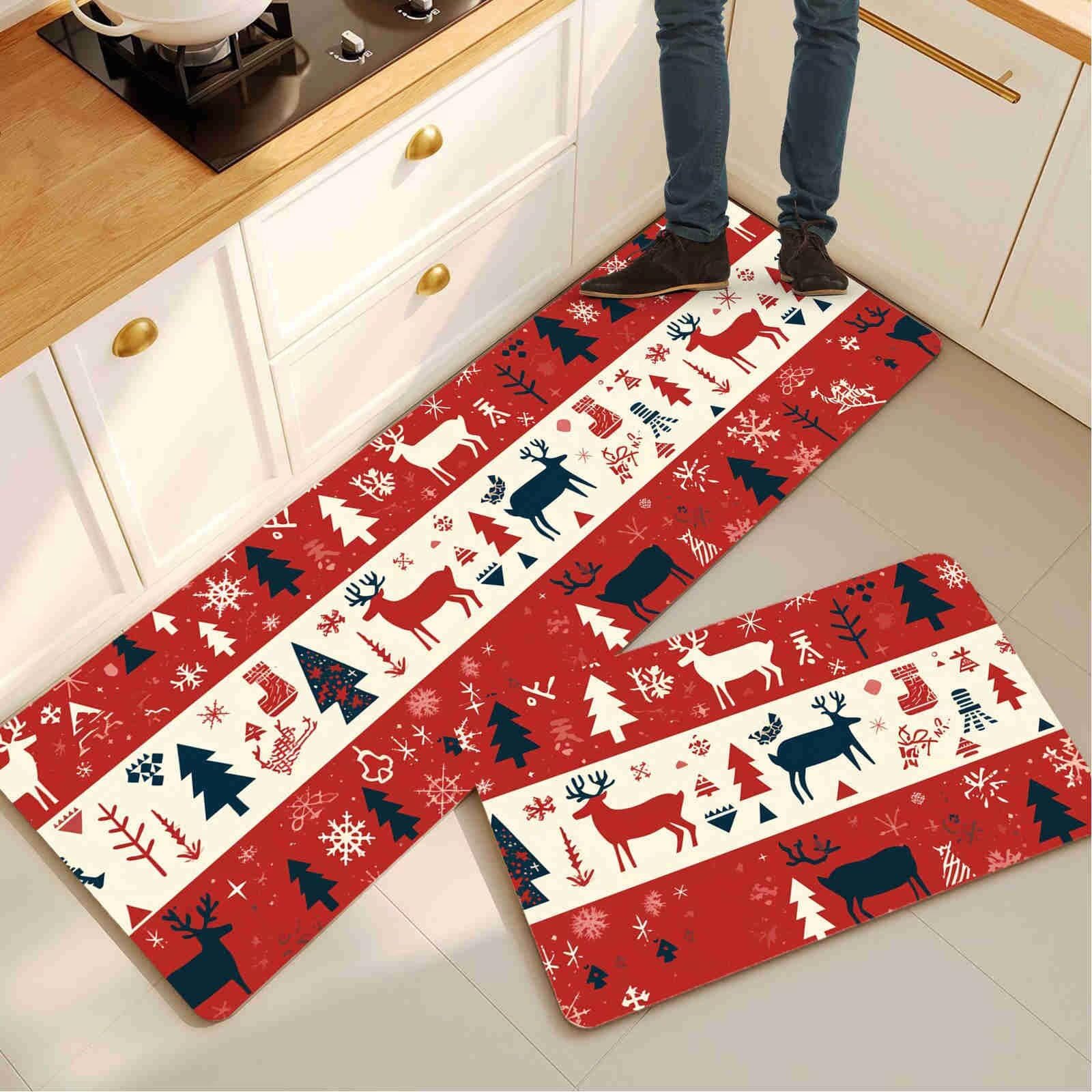 Alfombra cocina pasillo antideslizante juego de alfombrillas lavables para el hogar moderno
