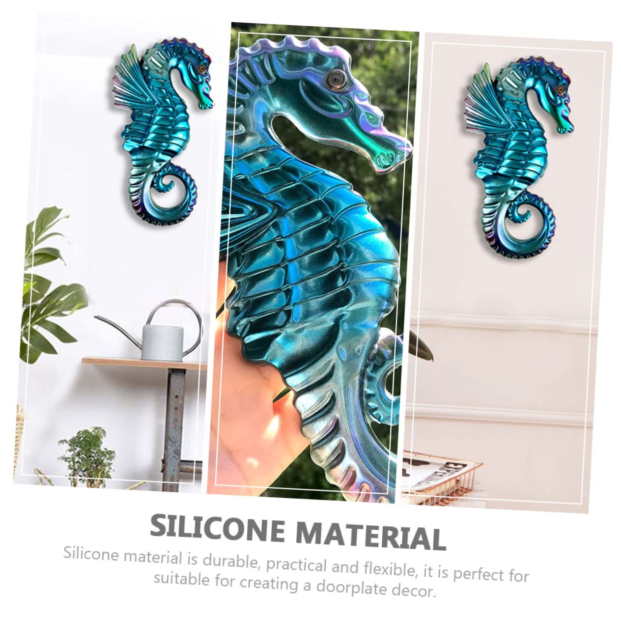 Lot De 5 Moules en Silicone Souple pour Décoration Murale Dhippocampe