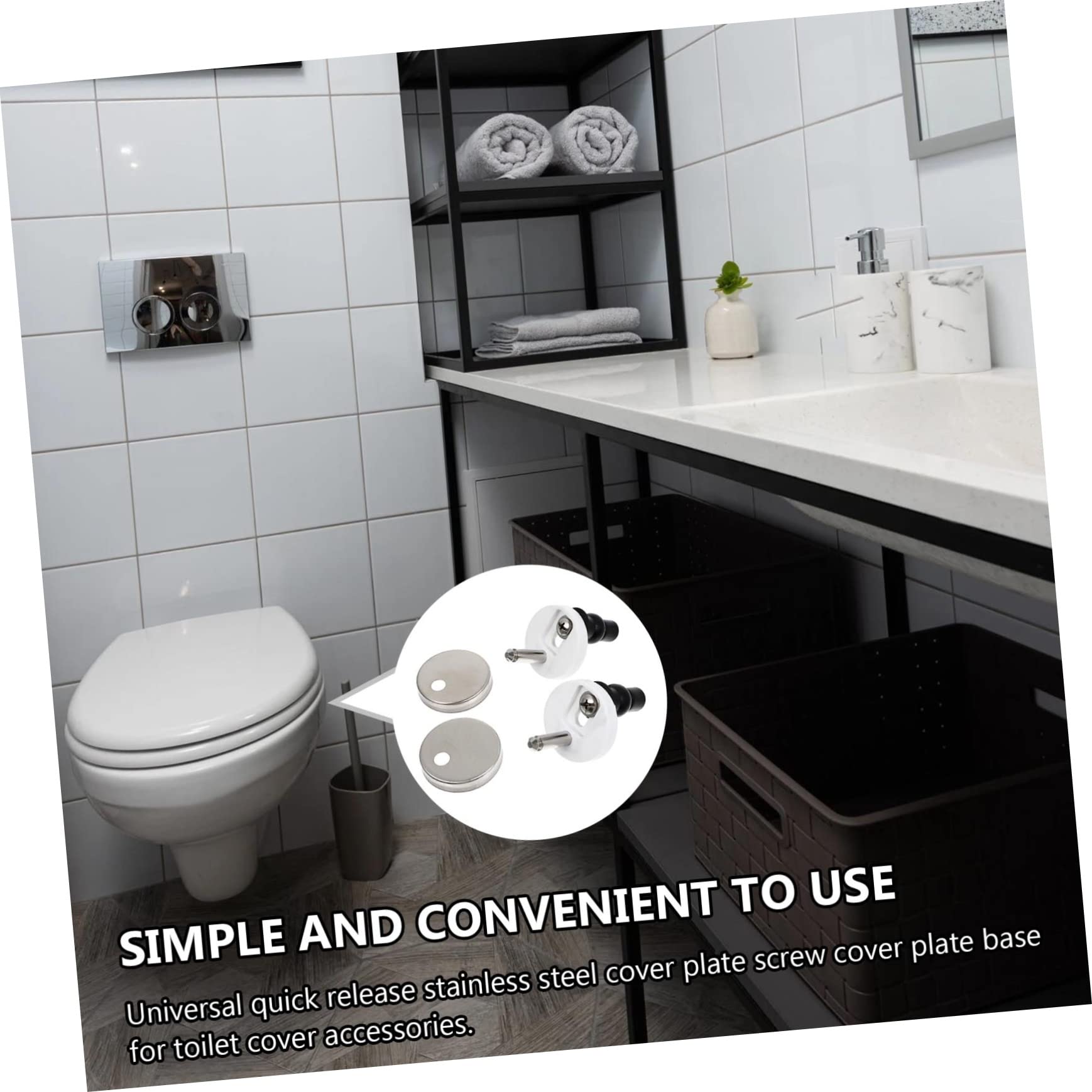 POPETPOP Raccordi Per Sedili Di Toilette Di Cerniere Sgancio Rapido Per Fissaggio Del Sedile Del Water Accessori Per Cerniere Di Ricambio