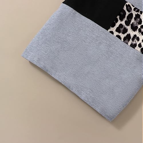 Miniatura 7 de FOCUTEBB Ropa de verano para niña pequeña, linda camiseta de manga corta para bebé, pantalones de leopardo con estampado de camuflaje de 18 meses a