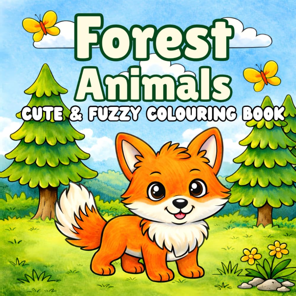 Forest Animals: Cute & Fuzzy Colouring Book