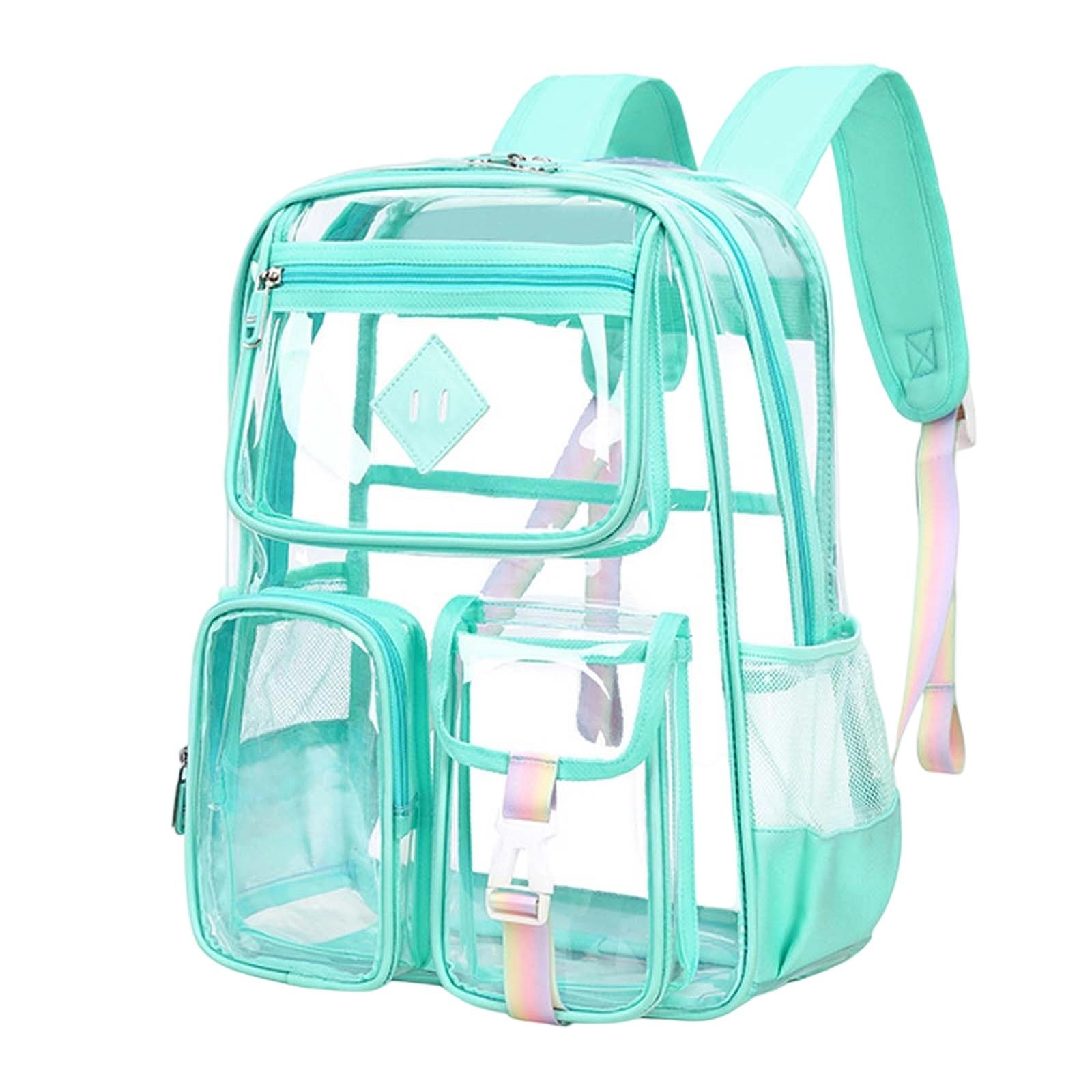 Zaino Bambini, Zaino Elementari Bambina Scomparti Multipli, Zaino Trasparente di Grande capacità per Ragazze delle scuole elementari e Medie 8-15