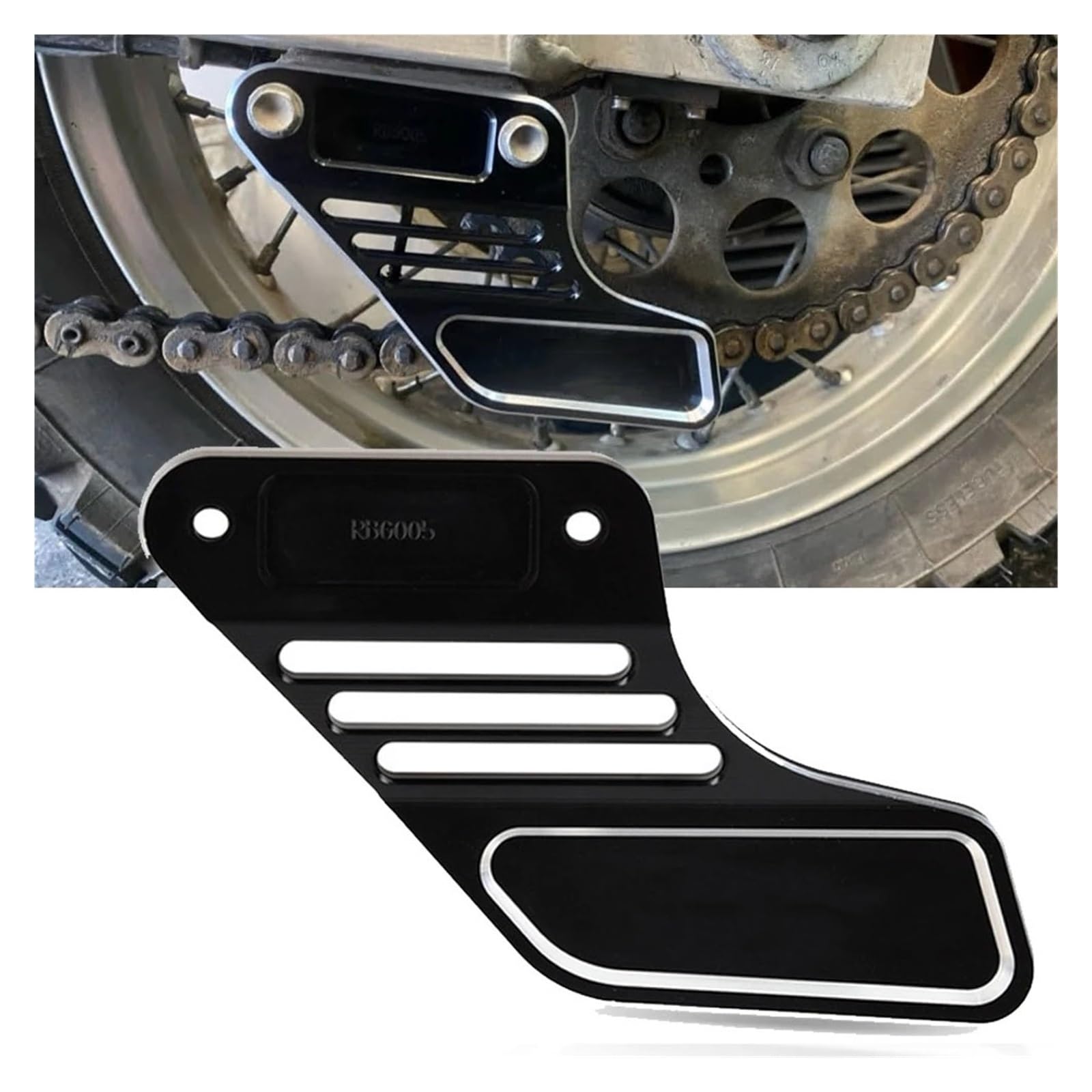 SSIMOO Motorrad Links und rechts hinten Bremsscheibenschutz Potector XRV 750 kompatibel mit XRV750 Africa Twin alle Jahre 2021 2020 2019 2018 2017 (Color : Left XRV750 Logo)