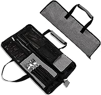 Vista 1 de Bolsa de rollo para cuchillos de chef, bolsa de cuchillo de chef Oxford resistente, estuche portátil para cuchillos de chef de 13 ranuras