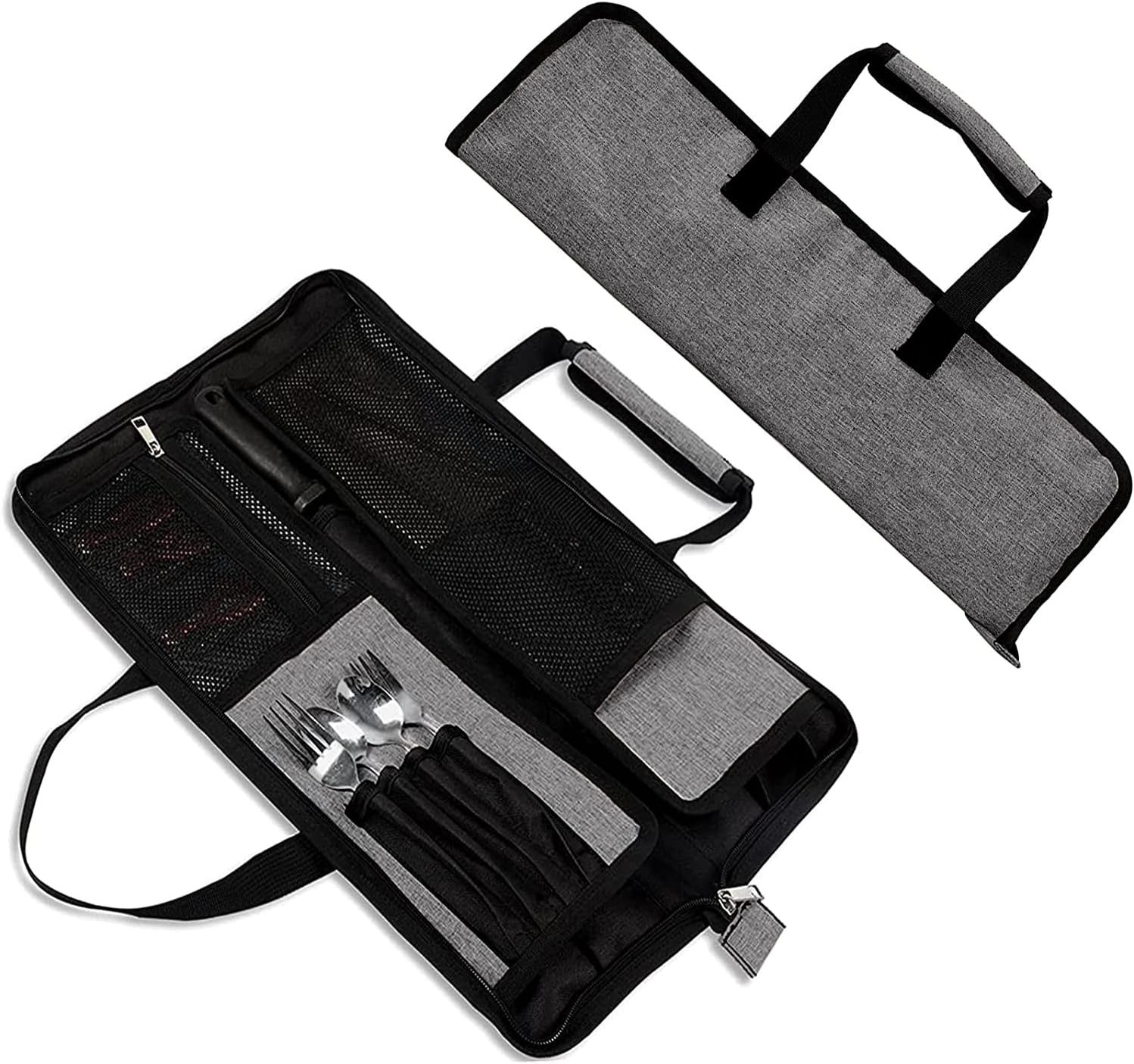 Chef’s Knife Roll Bag, Heavy Duty Oxford Chef Knife Bag, Portable 13 Slots Chef Knife Case, Multi-function Cutlery Knives Pouch Holder Knife Wrap Wallet Tool Roll