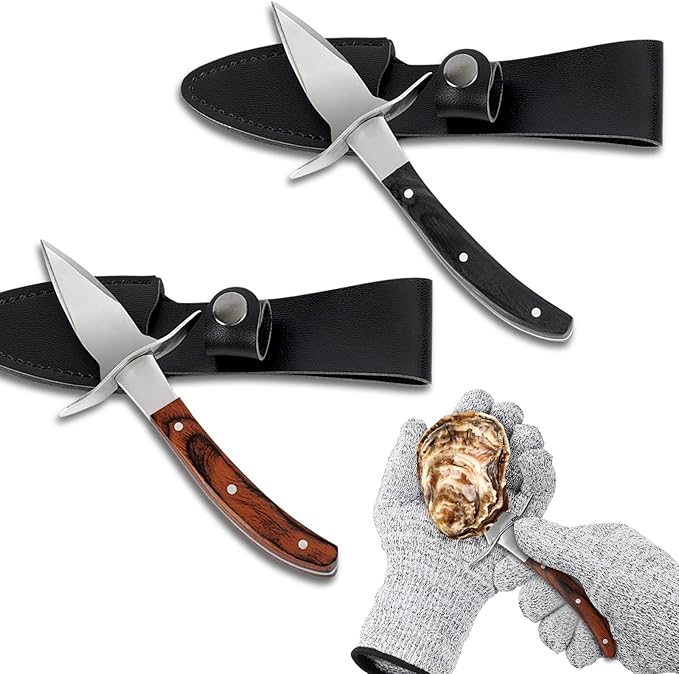 Nonley Oyster Shucking Knife, Oyster Knife and Glove Kit Everything Else