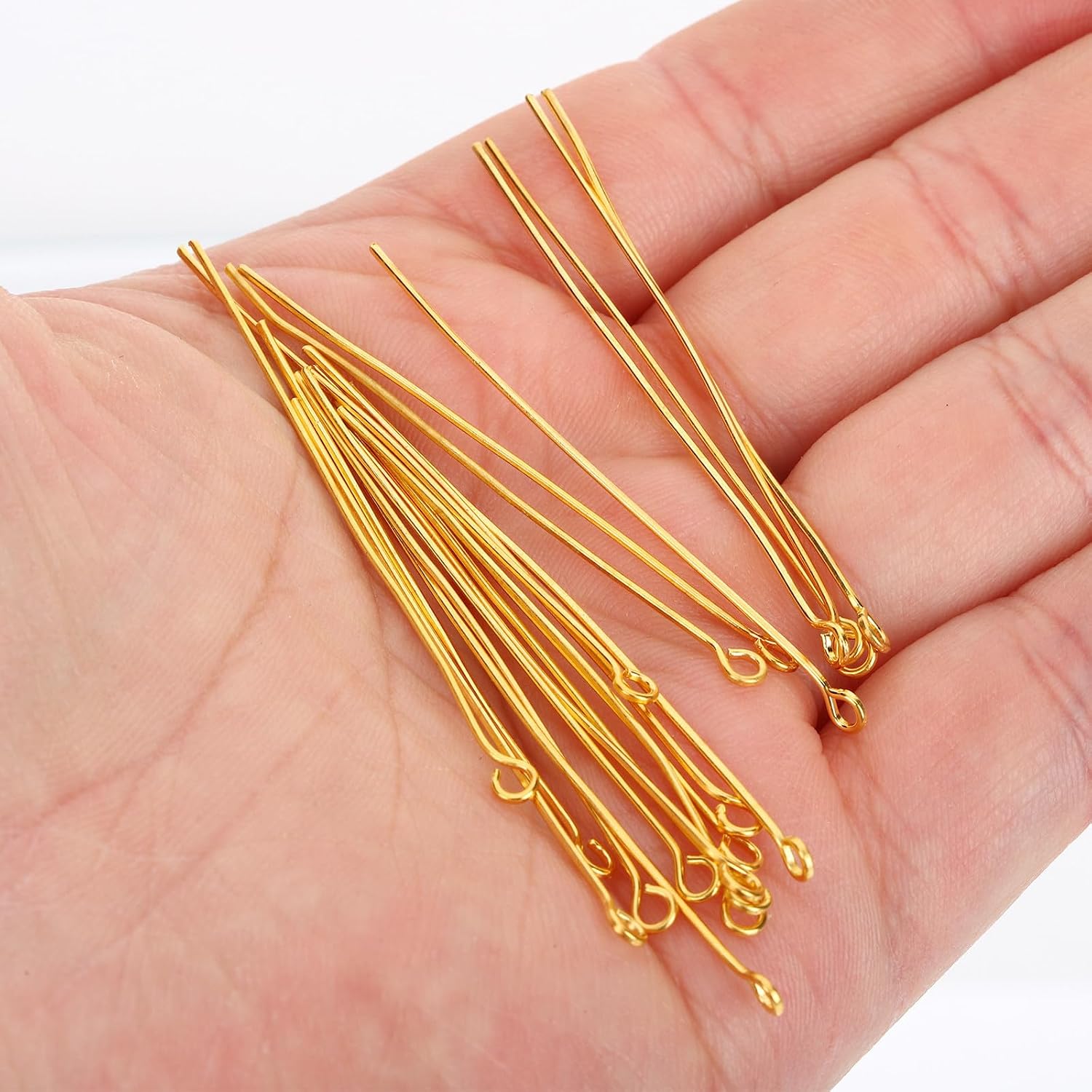 500pcs Metal Jewelry Eye Pins for Bracelet and Pendant Making Alloy