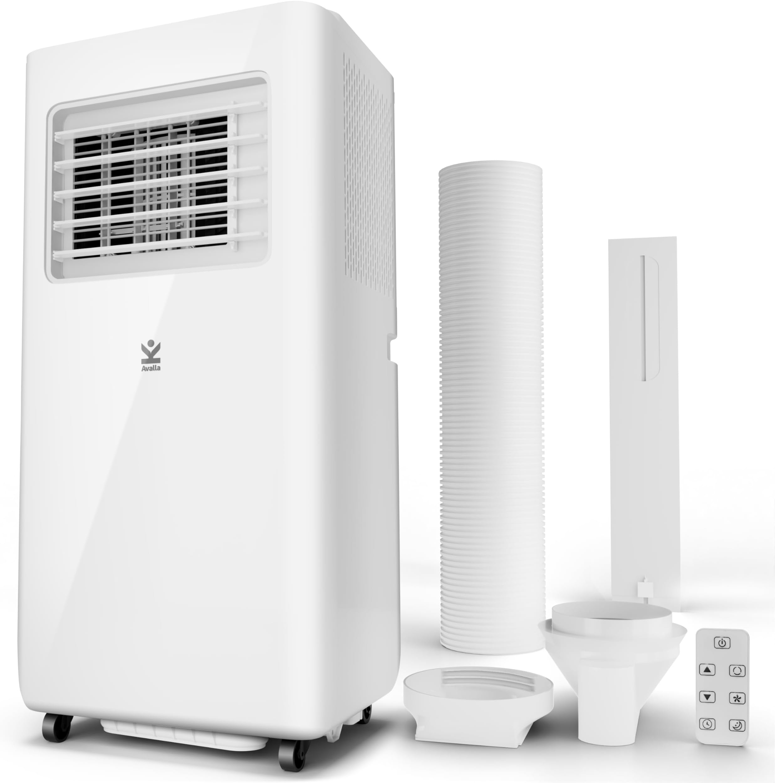 S-360 - Avalla Air Conditioning Unit, 4-in-1 Portable Air Conditioner 10000 BTU - Dehumidifier 26L, Fan, Cooler & Sleep Mode, for 100m3 Multi Room Coverage, Low Energy, 24hr Timer, Remote & Window Kit [Energy Class A]