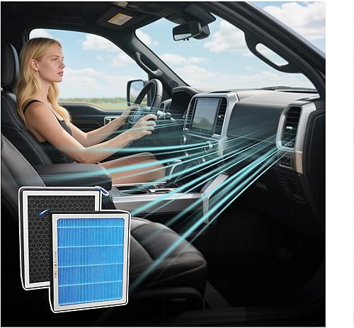 MASHA Filtro de aire de cabina para Ford F150 (2015-2024) F250 F350 F450 F550 Reemplazo de carbón activado de alta eficiencia para OEM