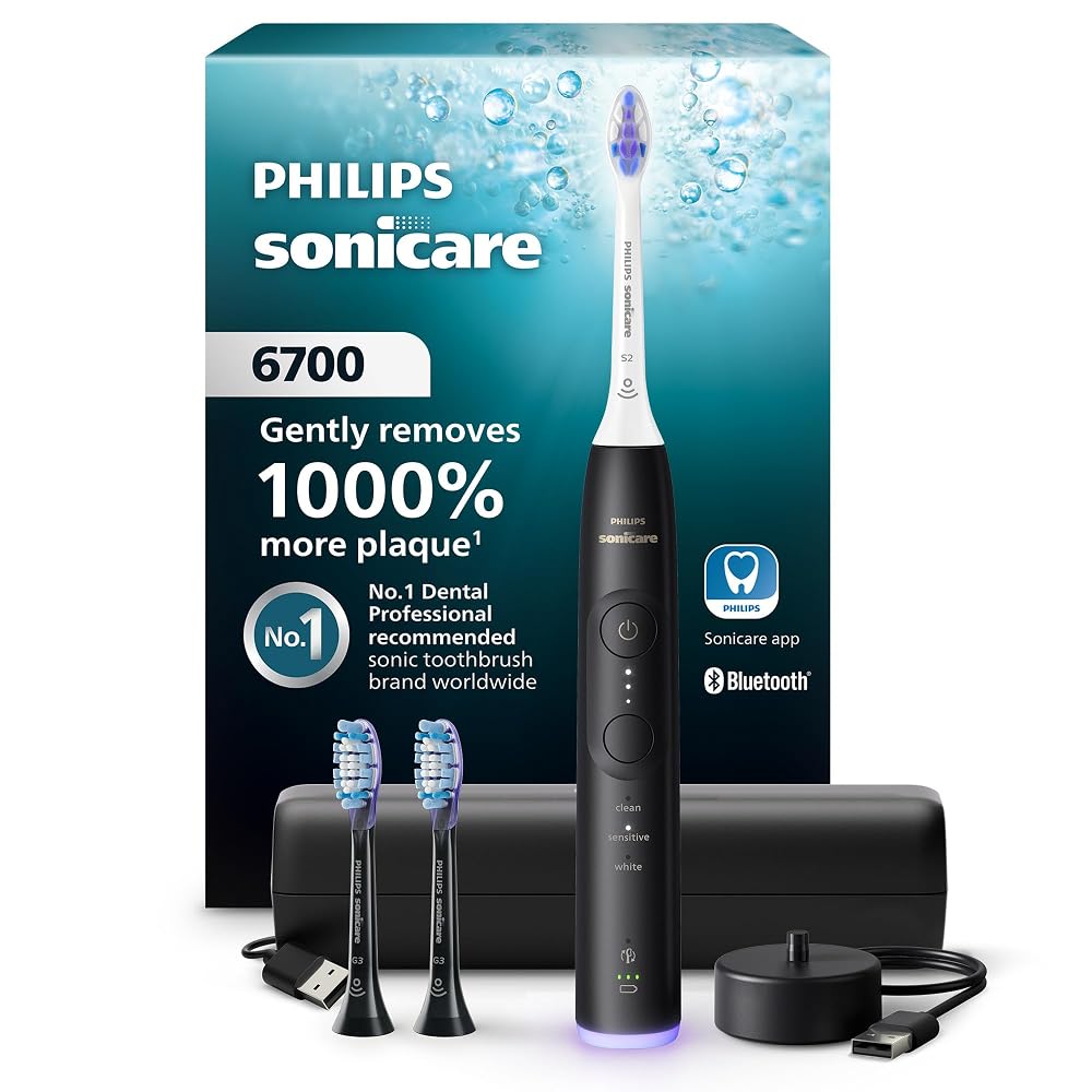 Philips Sonicare 6700 Rechargeable Electric Toothbrush, 3 Brush Head