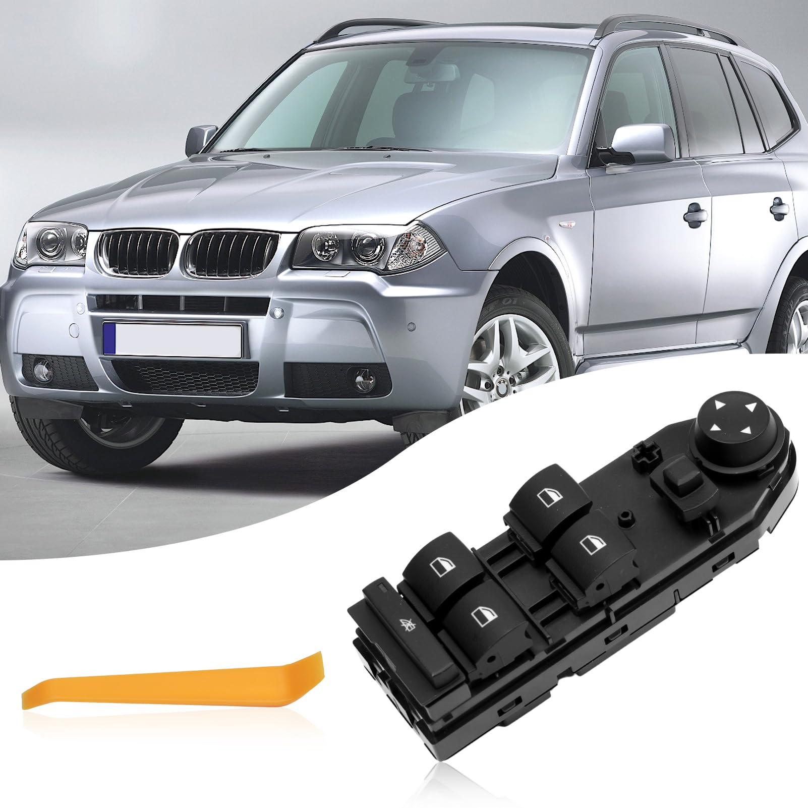 Interrupteur Leve Vitre Gauche Pour E83 X3 2004-2010 61313414352 Interrupteur lève vitre électrique 3414352 Commande Vitre Conducteur Interrupteur Miroir Unité Commande Accessoires Voiture