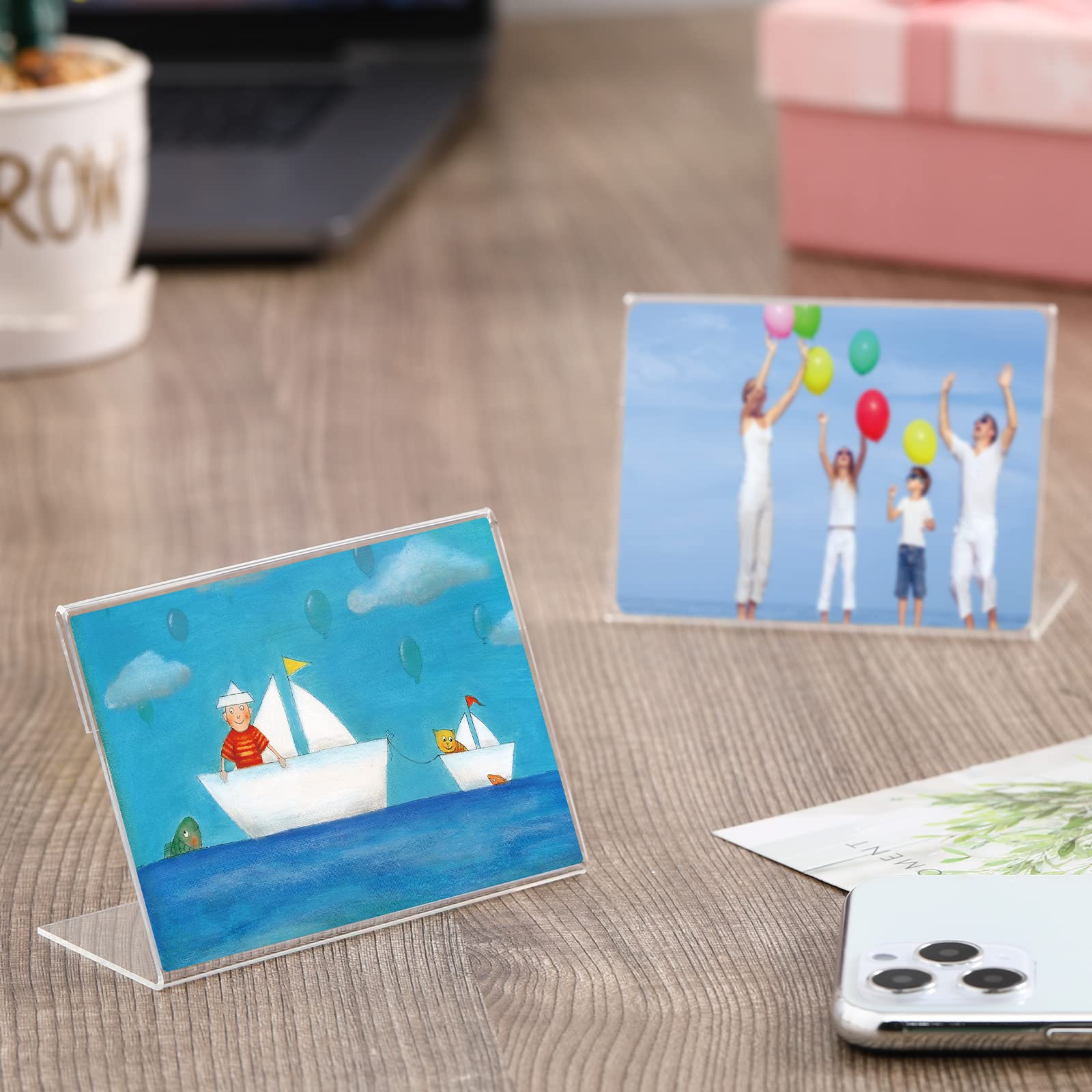 Snapklik.com : 12 Pcs 3.5 X 5 Inch Acrylic Picture Frame Slant Back ...