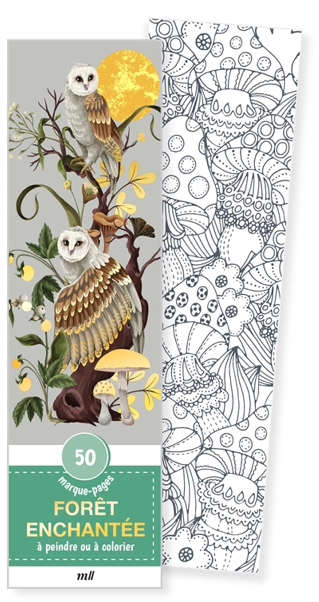 Marque-pages - Forêt enchantée: 50 marque-pages à peindre ou à colorier