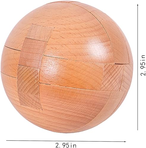 Miniatura 8 de Rompecabezas de madera para el cerebro, rompecabezas de madera grande hecho a mano, bola mágica, juguete de inteligencia, juegos de inteligencia,