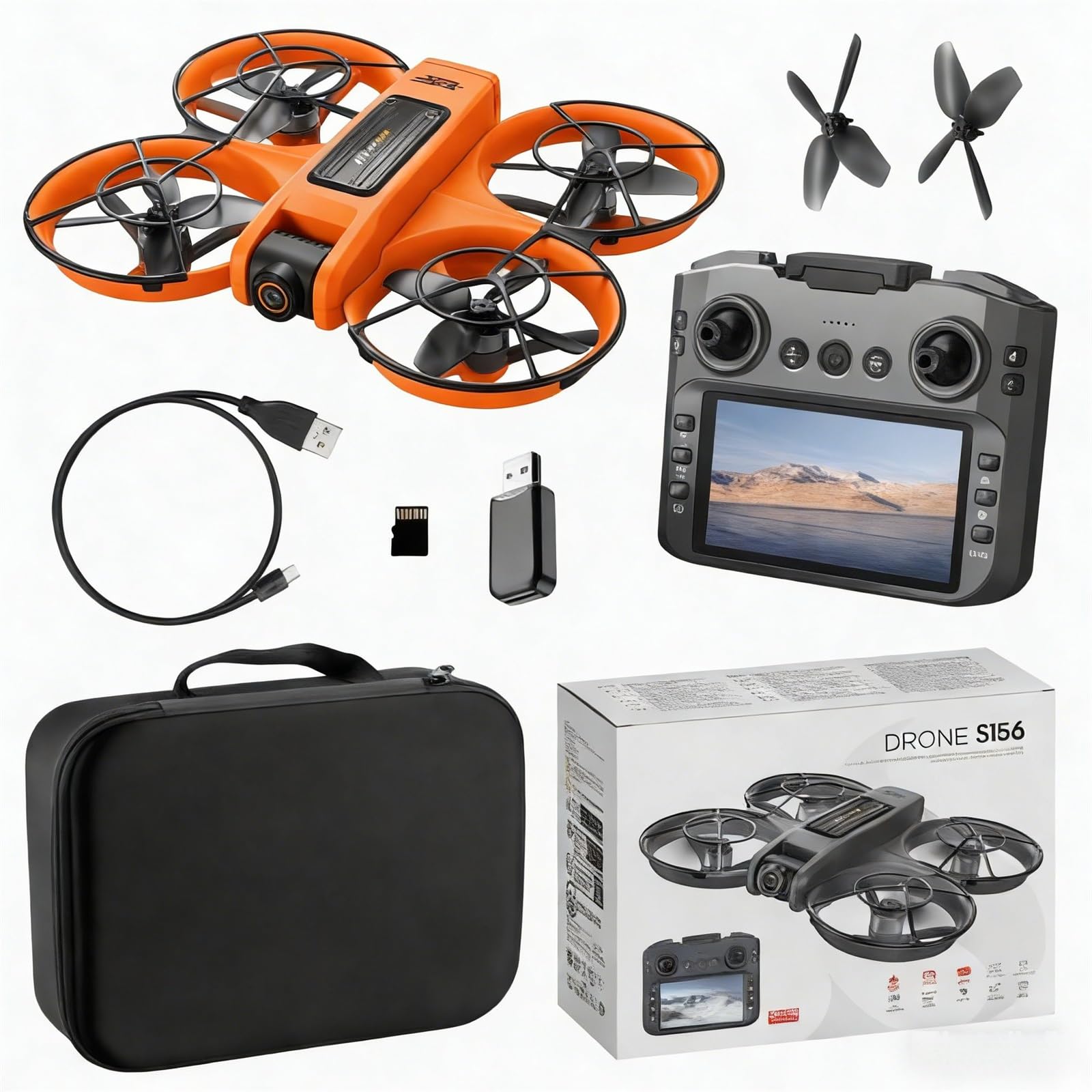 ドローン２点セット！！ Amazon.com: ikaufen S156 Brushless Drone with Dual Camera, Optical